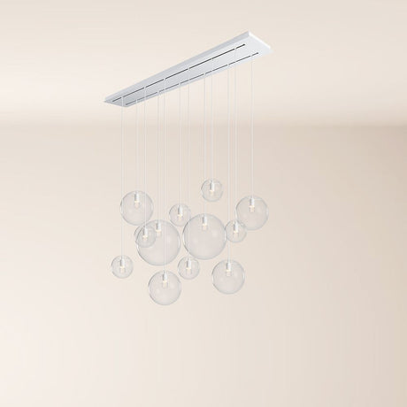 s.luce Lámpara de comedor Orb 12 luces 160cm 2 filas