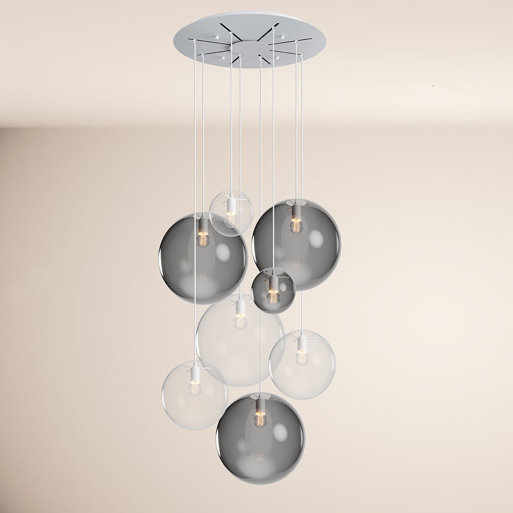 s.luce Candeeiro de galeria Orb 8 luzes modular