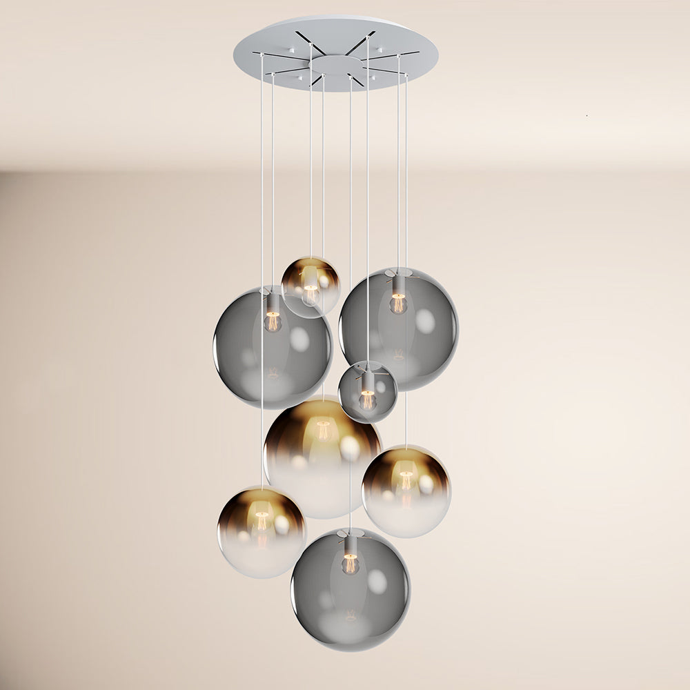 Orb gallery lamp 8-bulb modular