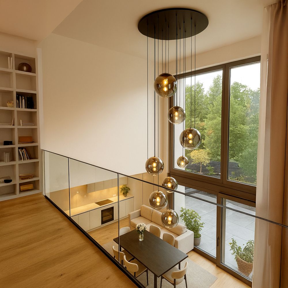 s.luce Candeeiro de galeria Orb 8 luzes modular