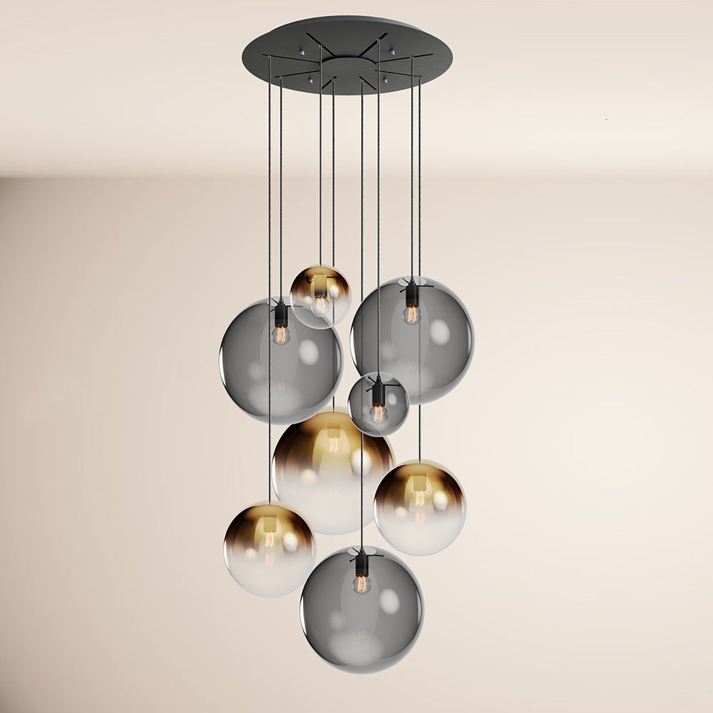 s.luce Candeeiro de galeria Orb 8 luzes modular