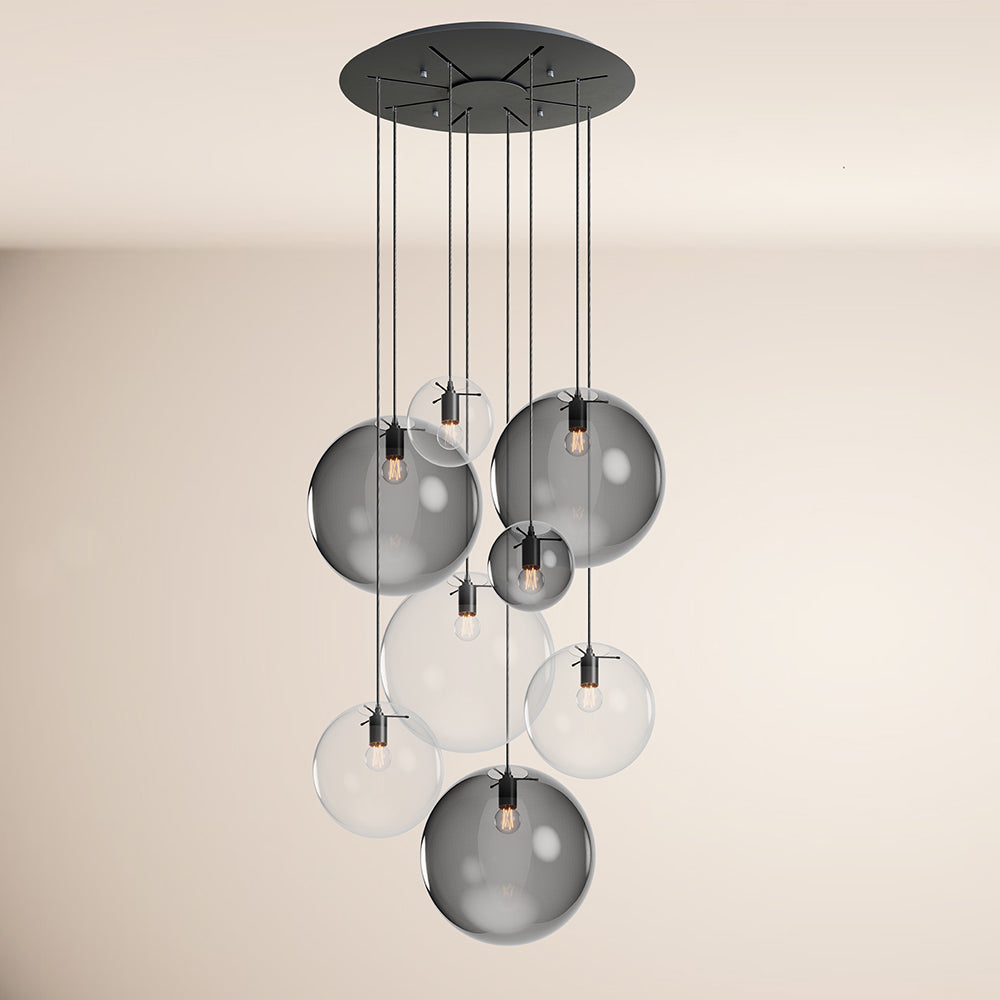 Orb gallery lamp 8-bulb modular