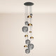 s.luce Orb Modular Pendelleuchte 12-flammig mit modernen Glaskugeln für stilvolle Beleuchtung.