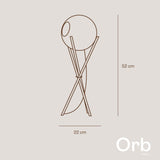 s.luce Orb Lampe de table en verre Trépied 20cm
