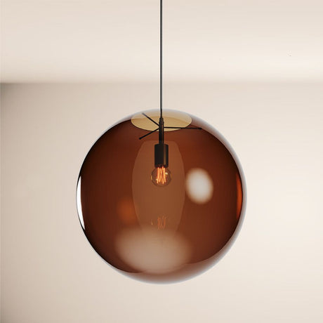 s.luce Orb glass globe gallery light 500cm suspension black