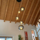 Orb glass ball gallery light 5m suspension