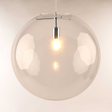 Orb Glaskugel Galerieleuchte 5m Abhängung  s.luce Chrom/Klar Ø 50cm 