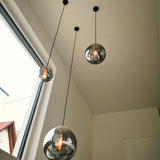 s.luce Orb glass globe gallery light 5m sospensione