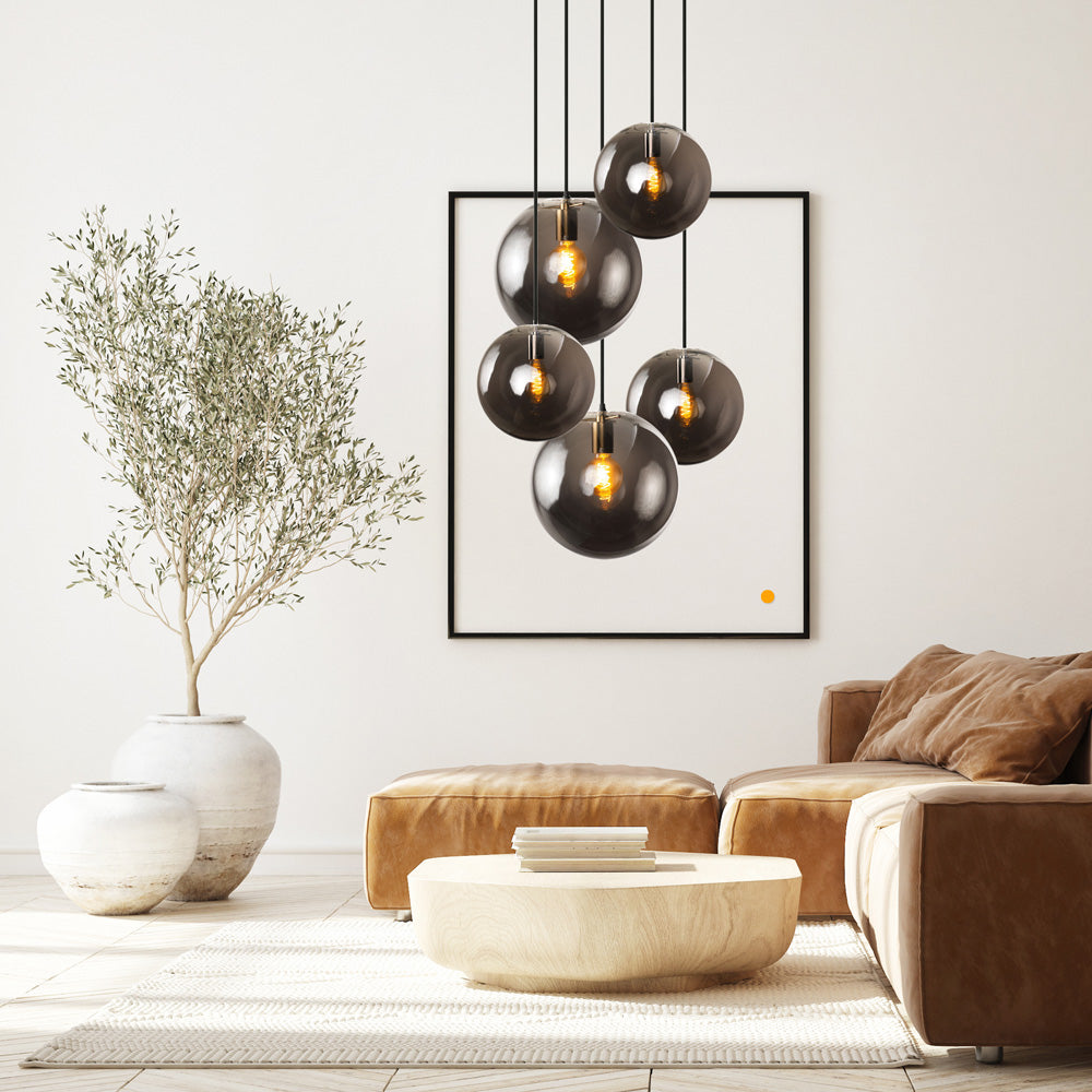 Orb Glass Ball Gallery Light 5m suspendu