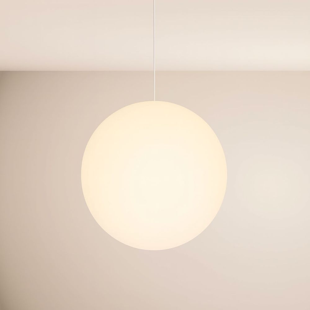 s.luce Orb Glaskugel Galerieleuchte Aufhängung 500cm Weiß in modernem, minimalistischem Design.