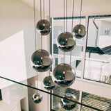 Orb glass ball pendant lamp