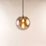 s.luce Lampada a sospensione con globo in vetro Orb