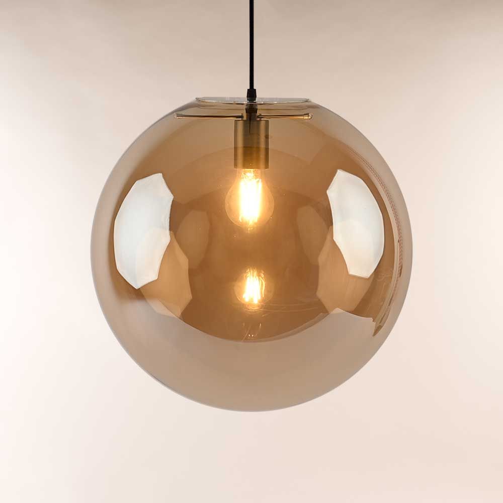s.luce Lampada a sospensione con globo in vetro Orb