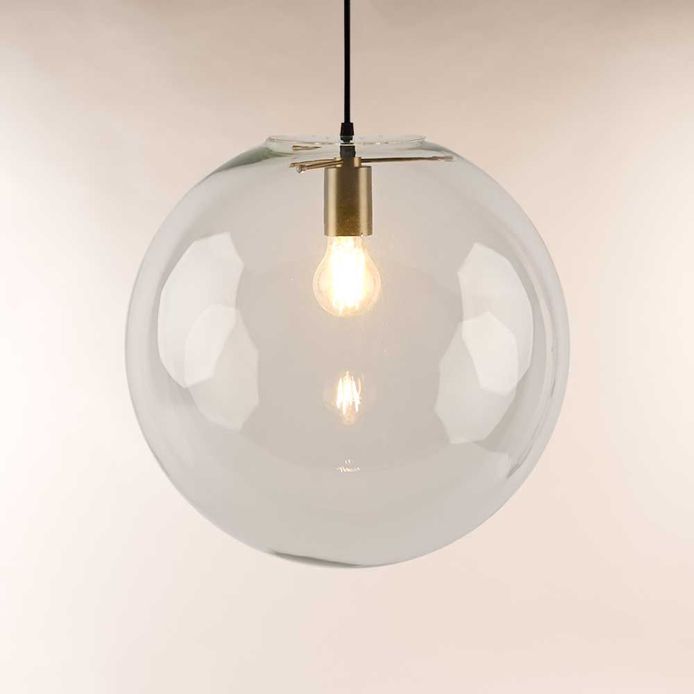 s.luce Lampada a sospensione con globo in vetro Orb