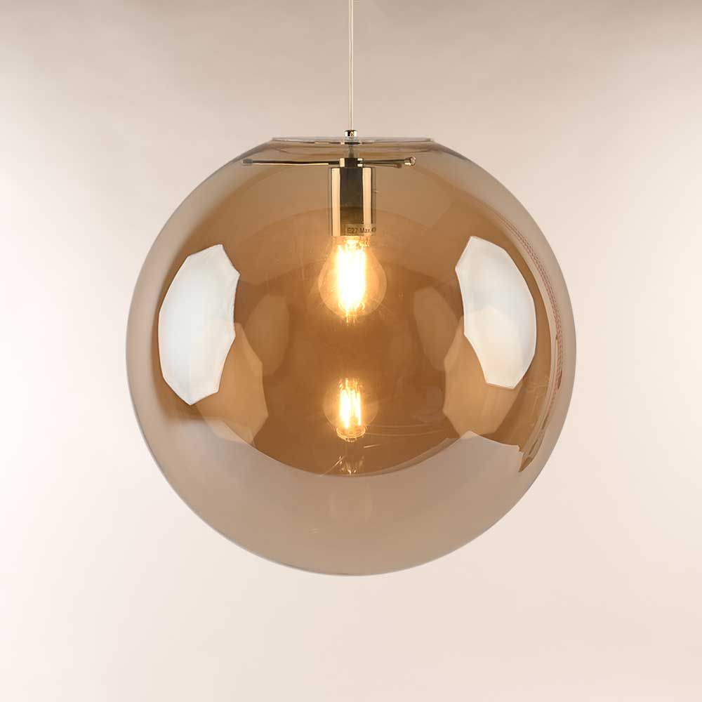 Orb glass ball pendant lamp