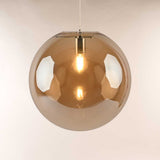 Orb glass ball pendant lamp