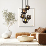 Orb glass ball pendant lamp