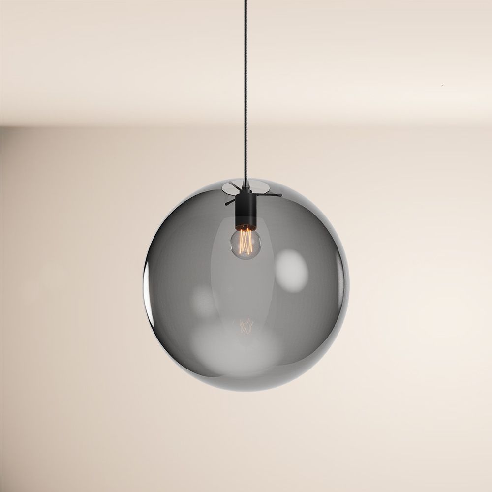 s.luce Lampada a sospensione con globo in vetro Orb
