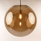 Orb glass ball pendant lamp