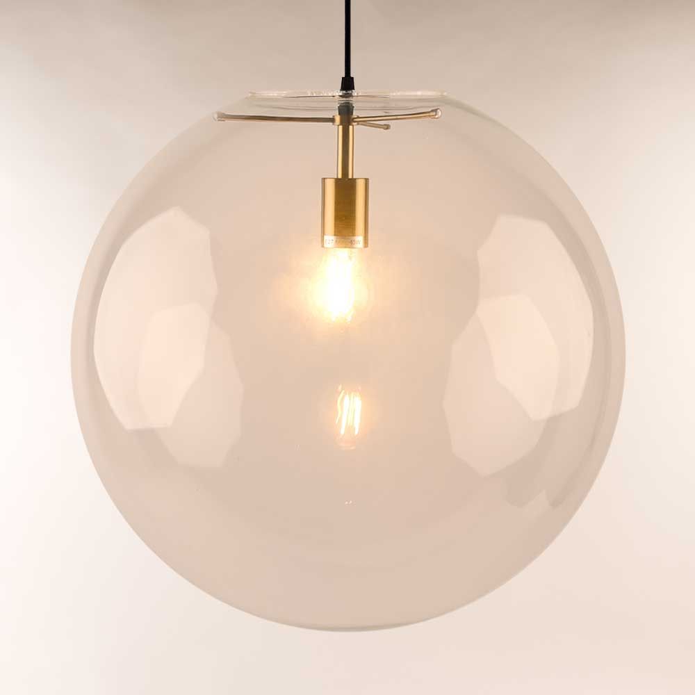 Orb glass ball pendant lamp