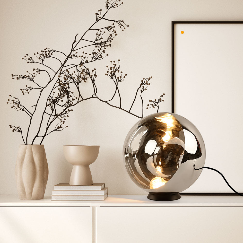 Orb glass ball table lamp