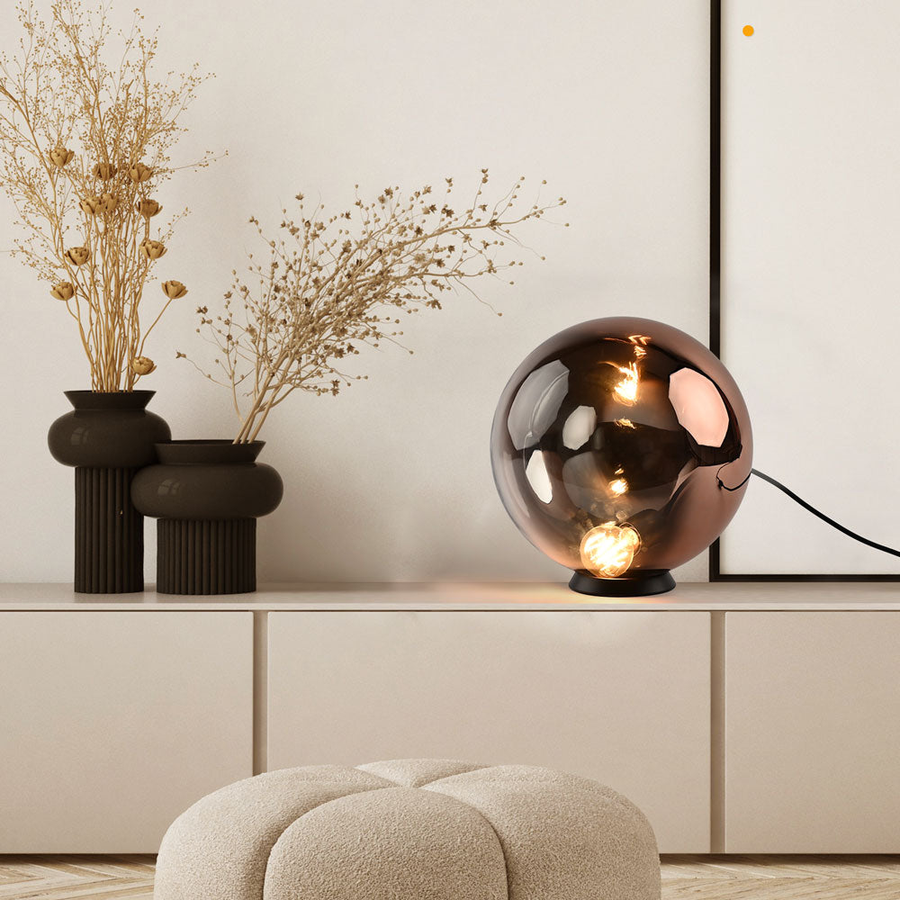 Orb glass ball table lamp