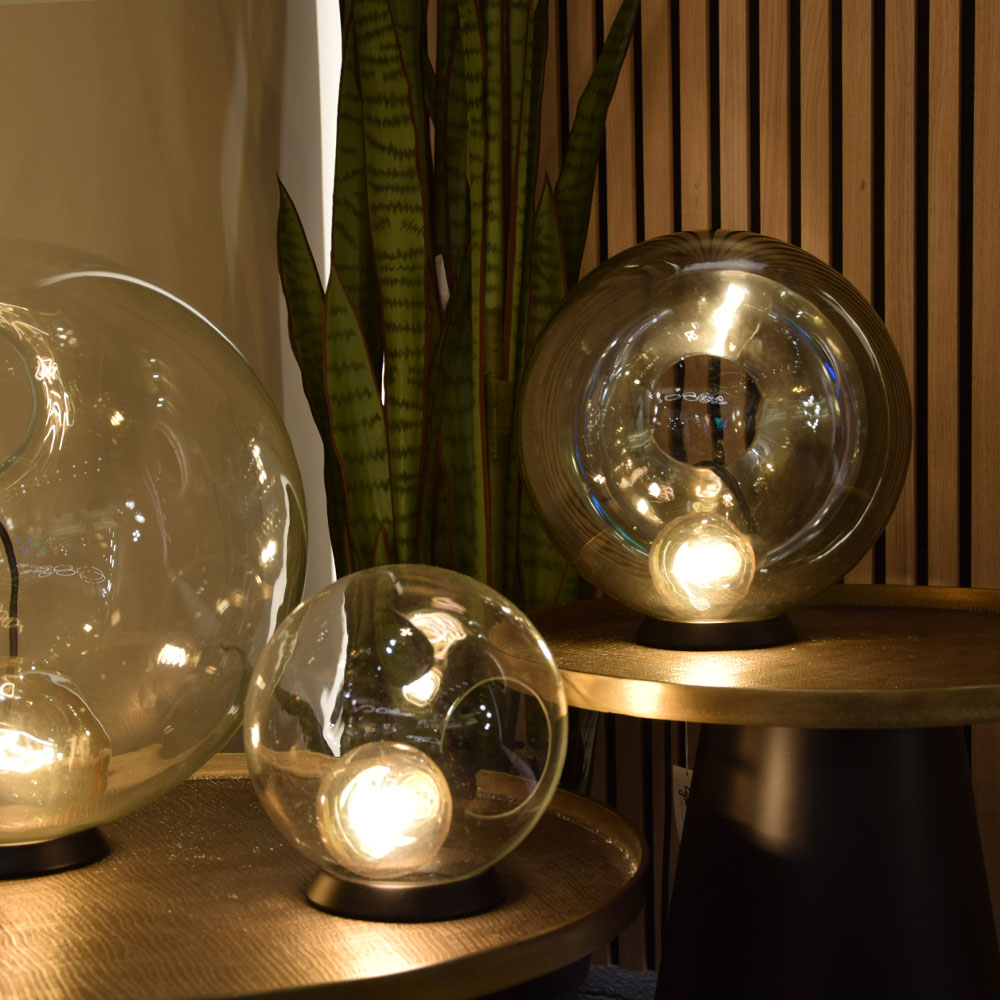 Orb glass ball table lamp