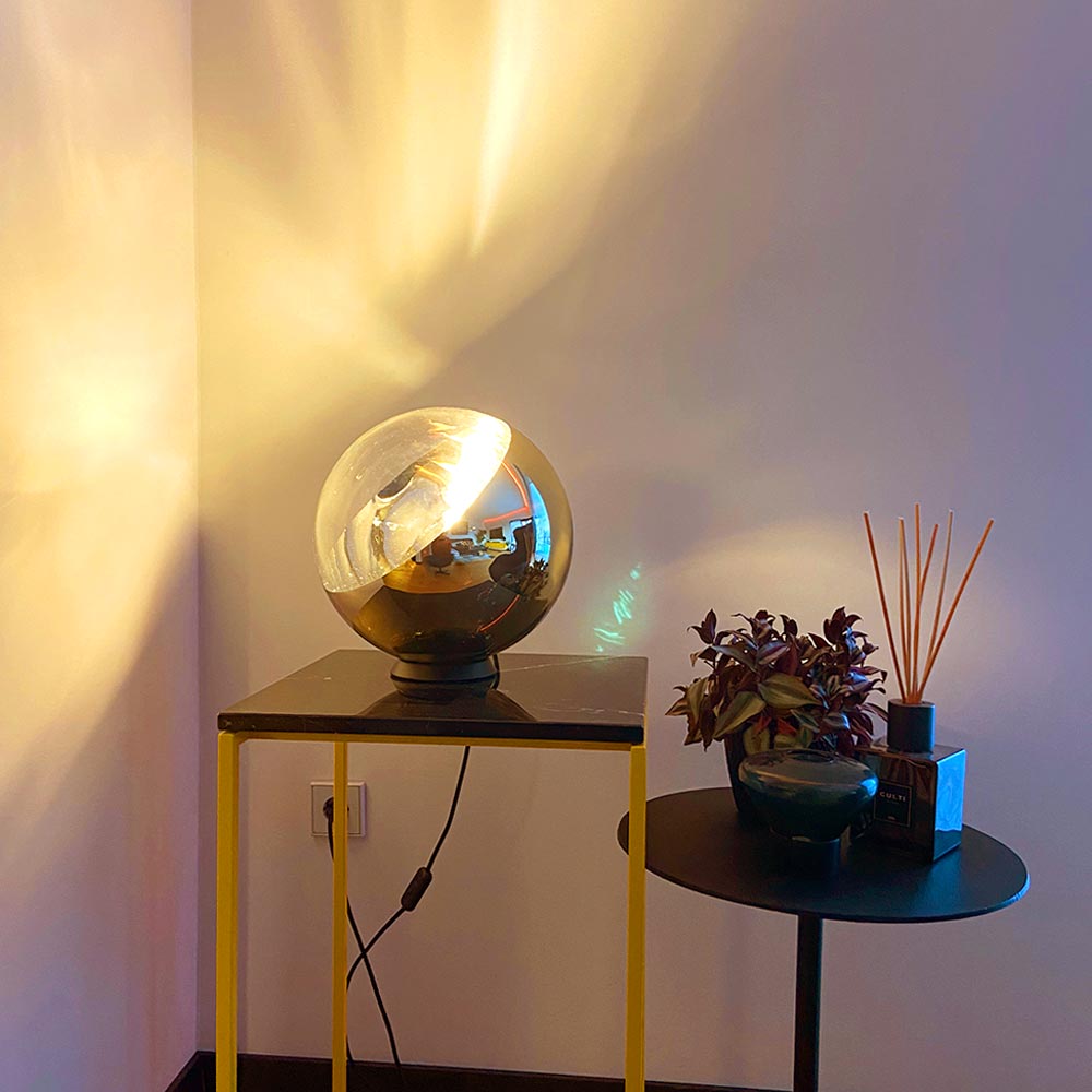 Orb glass ball table lamp