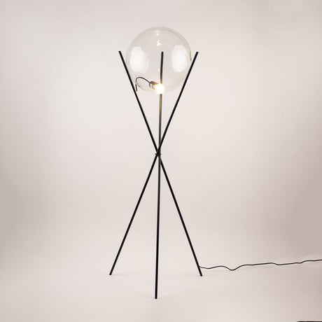 s.luce Orb Tripod Boule de verre Lampadaire Trépied 160cm