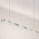 s.luce Oris LED linear lamp office pendant light XL custom-made 2700K in metallic design, ideal for modern offices.