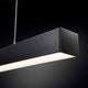 s.luce Oris LED linear lamp office pendant light XL custom-made 2700K - modern pendant light in black