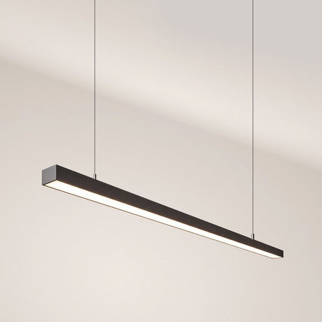s.luce Oris LED linear light office pendant lamp XL made to measure 4000K in modern design and elegant black.