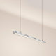 s.luce Oris LED linear light office pendant lamp XL made to measure 4000K simple, modern pendant lamp in silver.