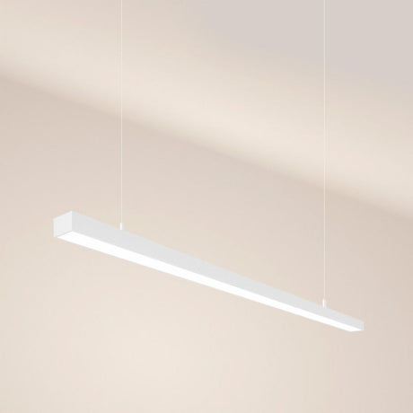 s.luce Oris LED linear light office pendant lamp XL made to measure 4000K in modern design, white.