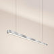 s.luce Oris LED-Linienleuchte Büro-Pendellampe XL nach Maß 4000K elegante Hängeleuchte in Silber.