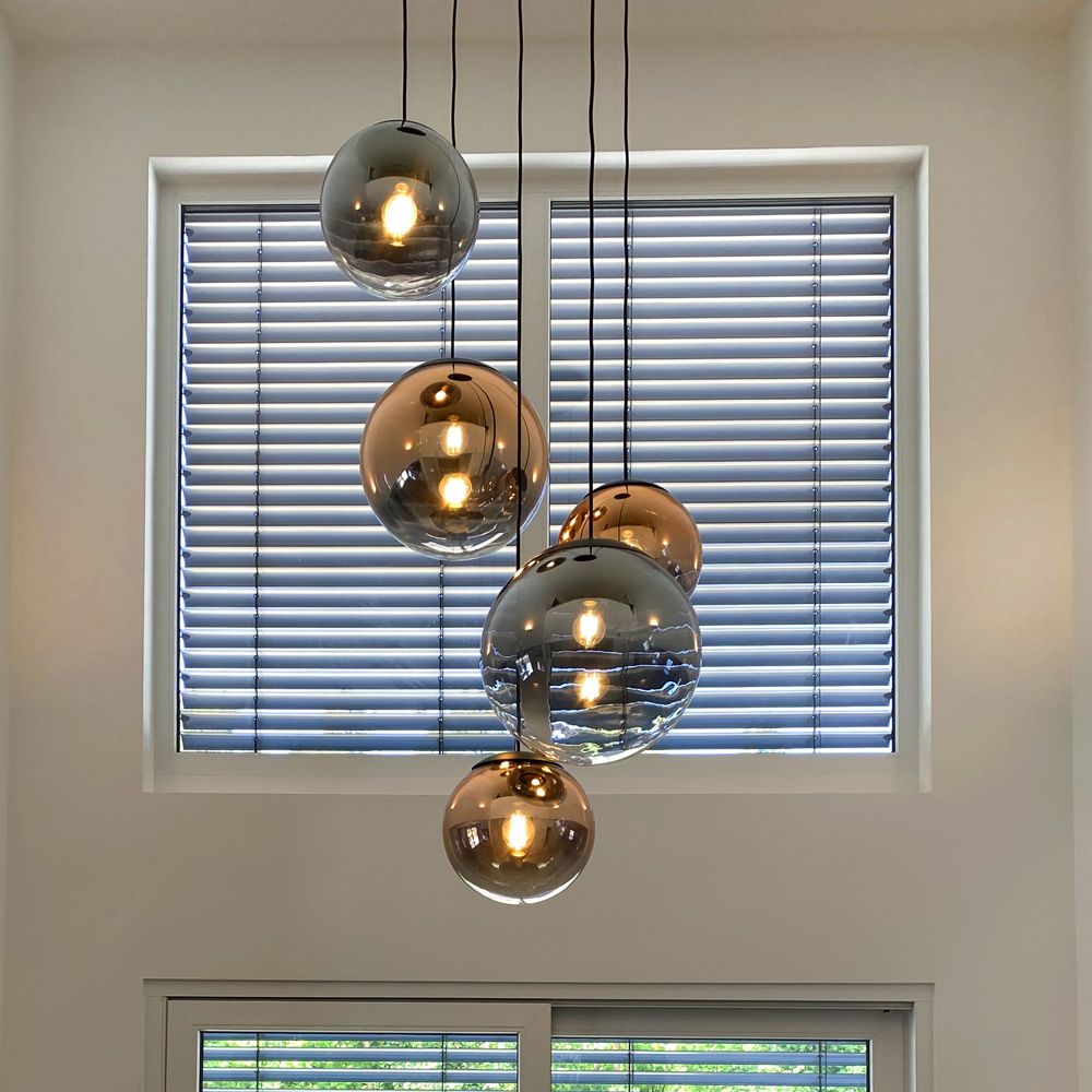 s.luce Progress lampe de galerie verre avec dégradé de couleurs 5m de suspension