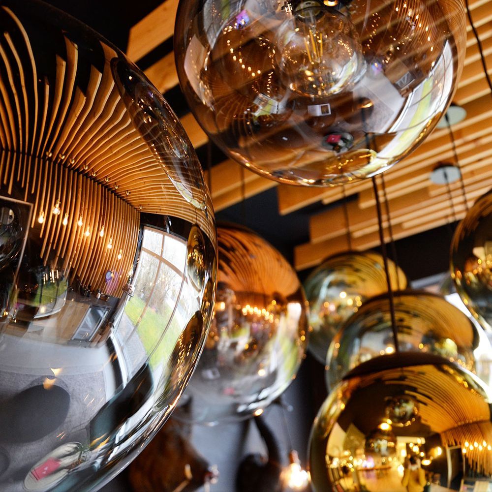 s.luce Progress lampe de galerie verre avec dégradé de couleurs 5m de suspension