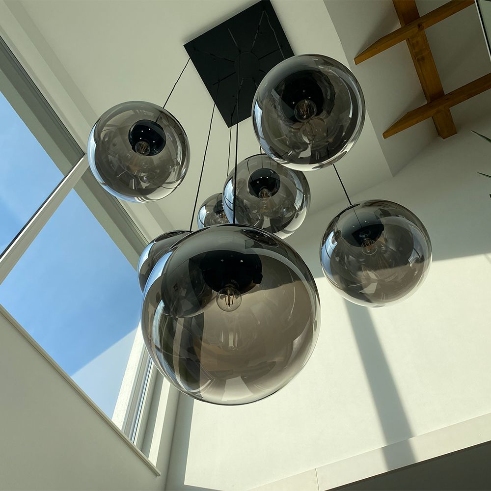 s.luce Progress lampe de galerie verre avec dégradé de couleurs 5m de suspension
