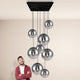 s.luce Progress XL 8-light gallery light with modular canopy