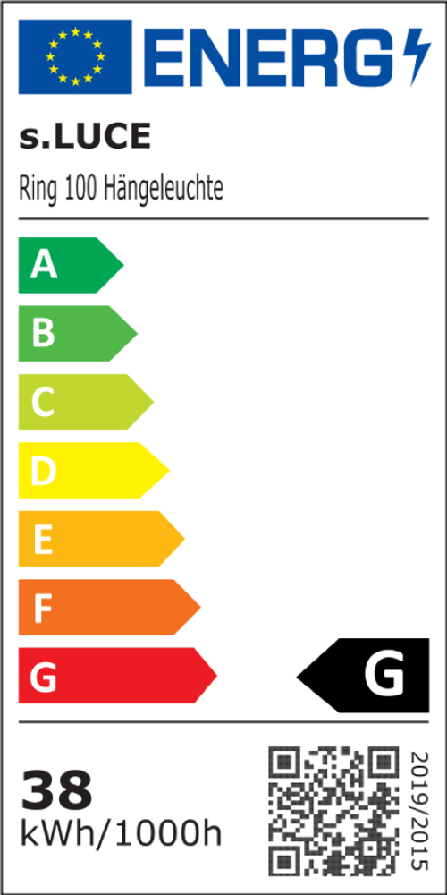 s.luce Lampada a sospensione Ring 100 LED diretta