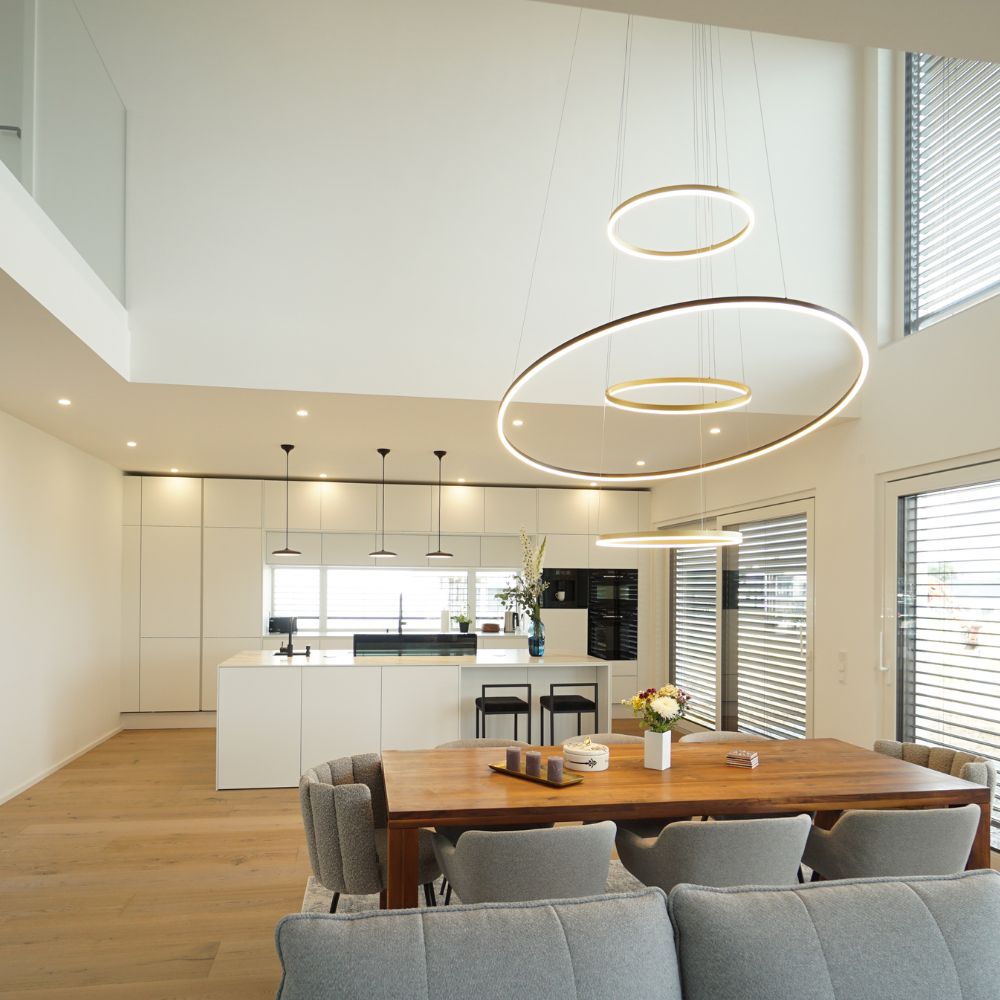 LED ring pendant light Ø 150cm