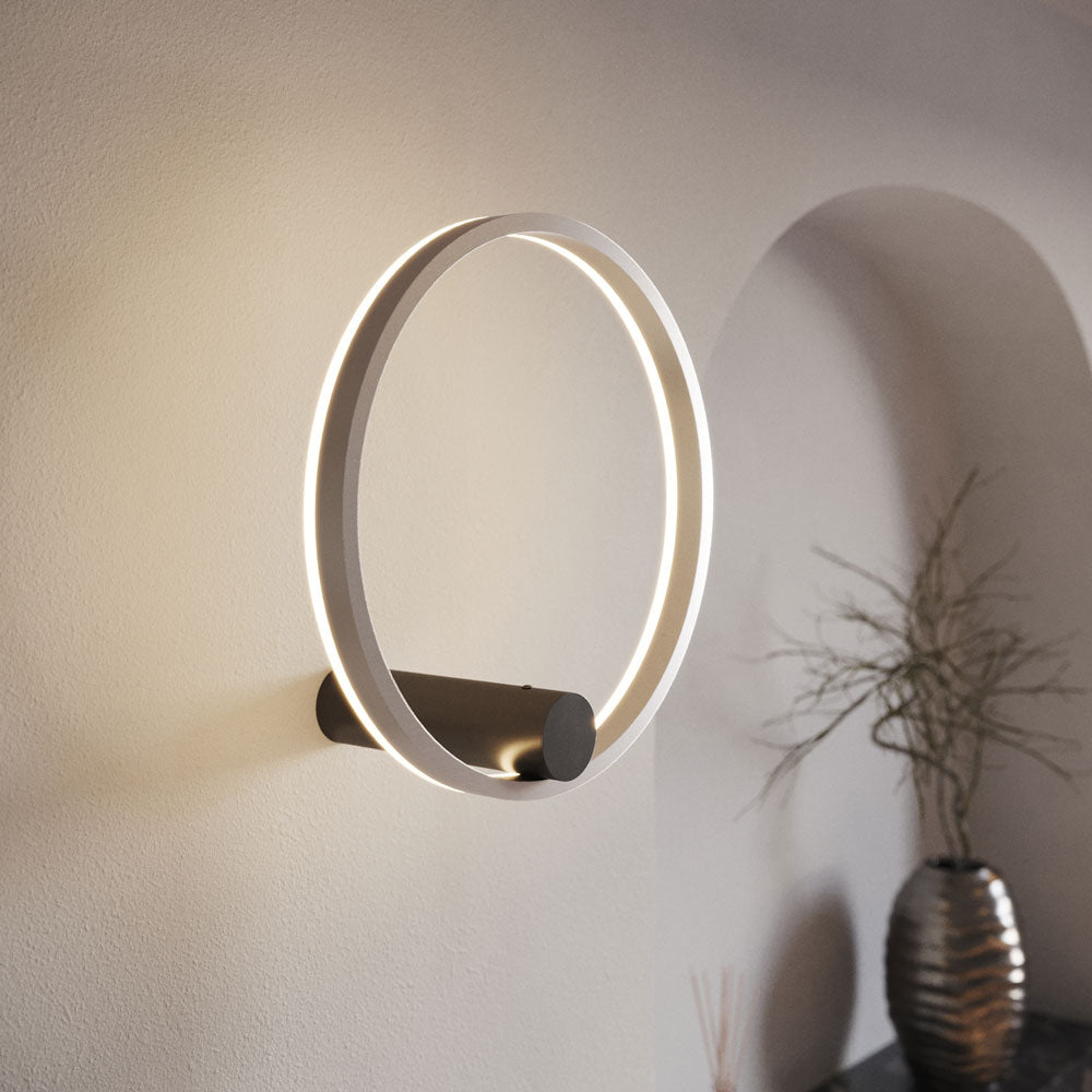 s.luce Ring Air LED seinä- ja kattovalaisin Ø 40cm pyöreä epäsuora valaisin