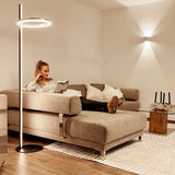 Ring LED floor lamp Ø 40cm direct &amp; indirect