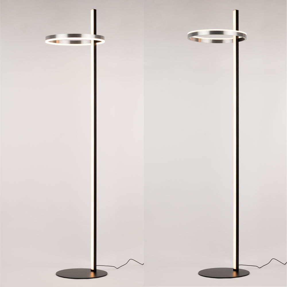 Ring LED floor lamp Ø 40cm direct &amp; indirect