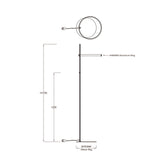 Ring LED floor lamp Ø 40cm direct &amp; indirect