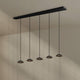 s.luce Santa Air LED-spisebordspendel med 5 lys 160 cm
