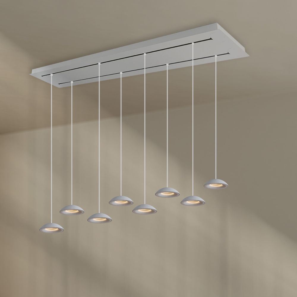 s.luce Santa Air LED-spisebordspendel 8-lys 160cm 2-rækket