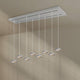 s.luce Santa Air LED-spisebordspendel 8-lys 160cm 2-rækket