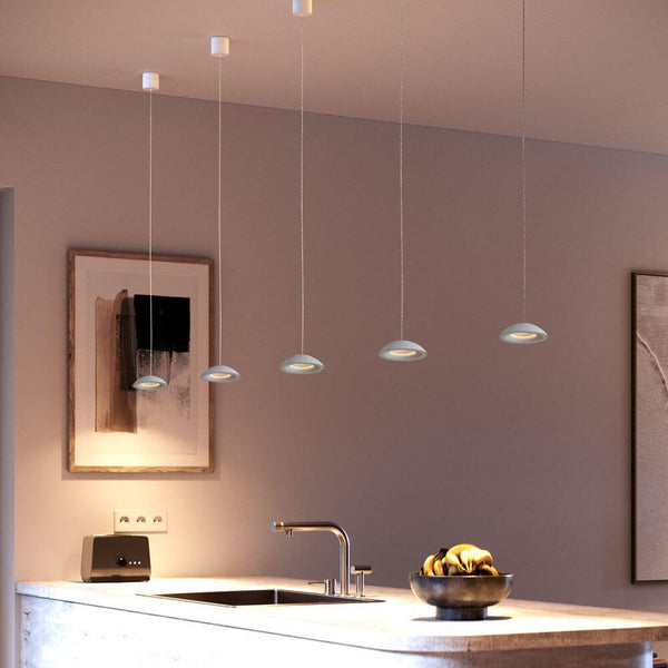 s.luce Santa Air LED-Hängeleuchte Ø 11cm Dimmbar: moderne, flache Pendelleuchten über der Küche