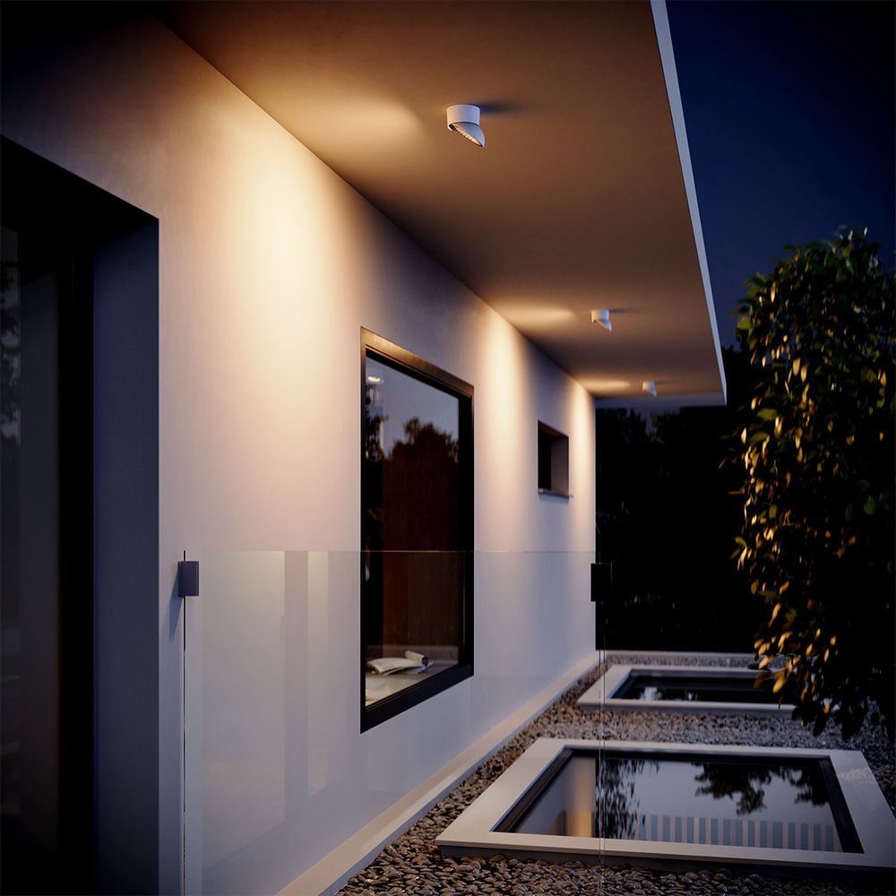 s.luce Santa Out LED Aussen-Deckenleuchte IP65 drehbar